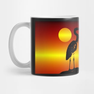 Sunset egret Mug